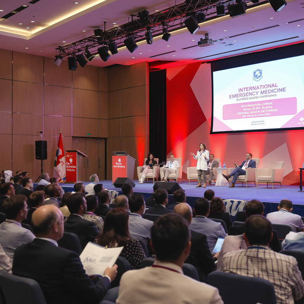 International emergency medicine conference with global medical experts presenting latest research